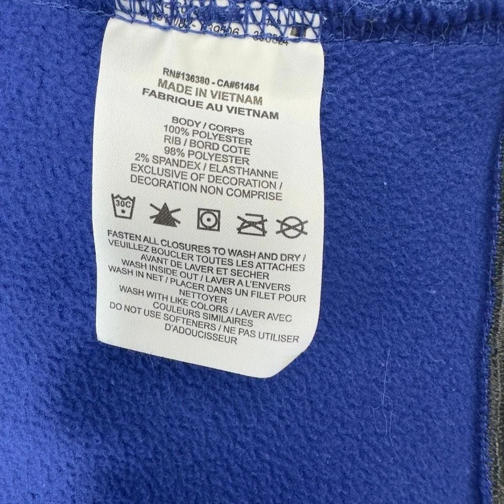Nike New York Giants Mens XXL Full Zip Hoodie DriFit On Field Apparel Grey Blue